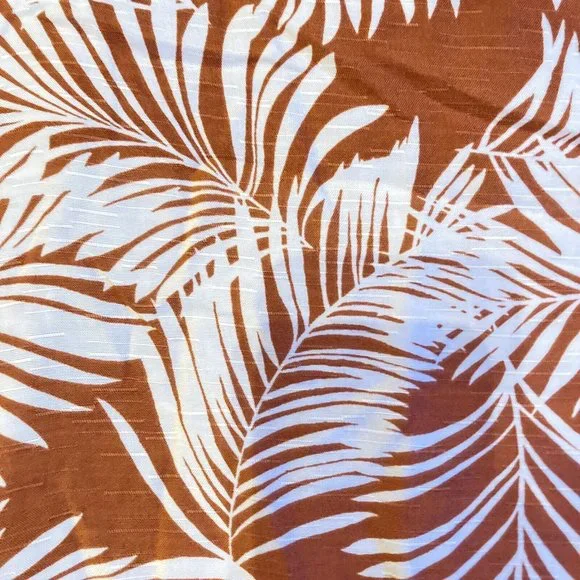 BNWT Wide Leg Trousers CROPPED BROWN TAN Tropical Print Size 12 CRUISE PARTY - Picture 6 of 8